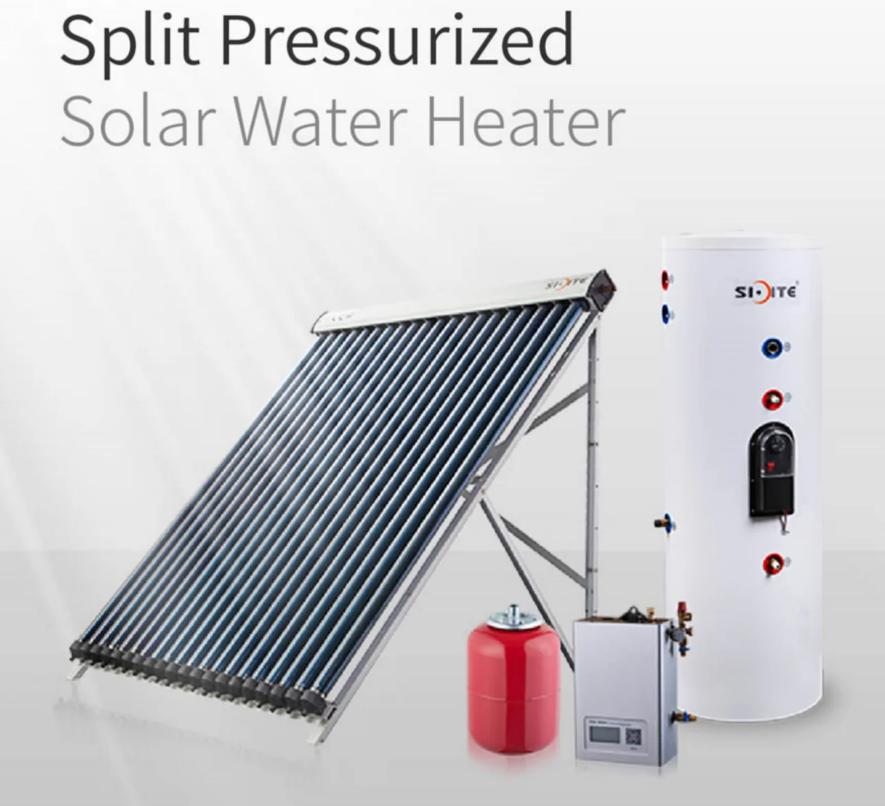 Split Solar Water Tank With Single Copper Coil And Heat Pipe Solar Collector Solar Working 6600