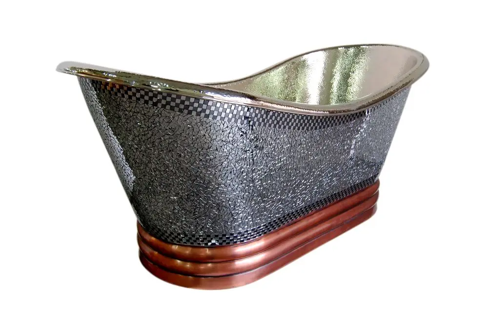 Mosaic Nickel Copper Bathtub Luxury Modern Design Suitable For Hotel
