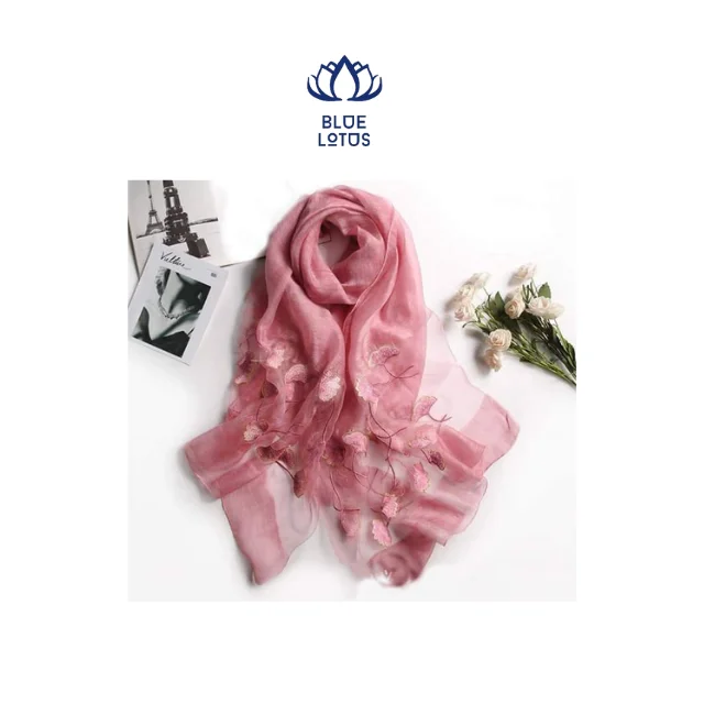 Foulard En Soie Imprimé - Blanc/Vert/Rose - FEMME | H&M FR