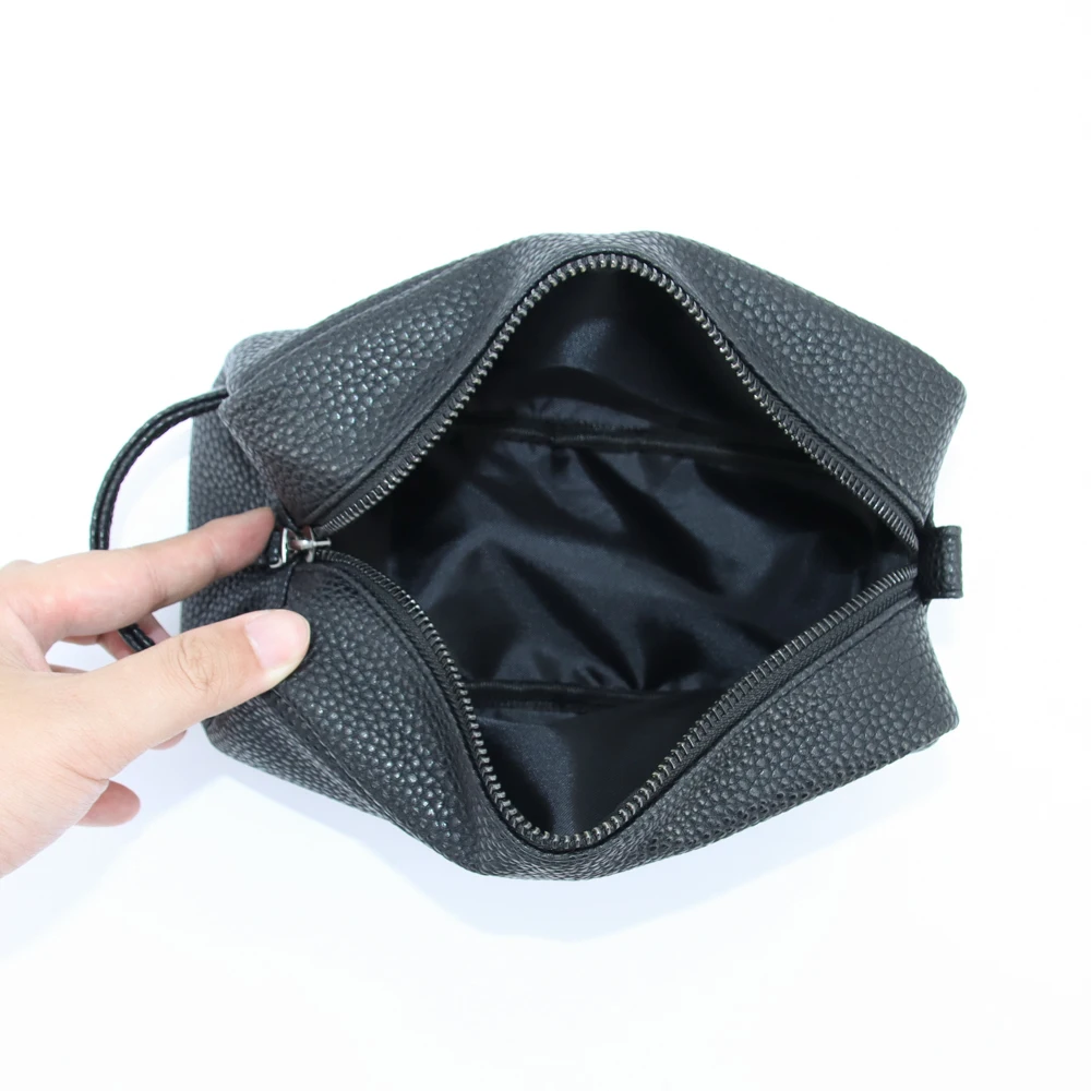 Wholesale Man Toiletry Wash Bag Groomsmen Gift Set Leather Toilet Bag Personalized Dopp Kit Custom manufacture