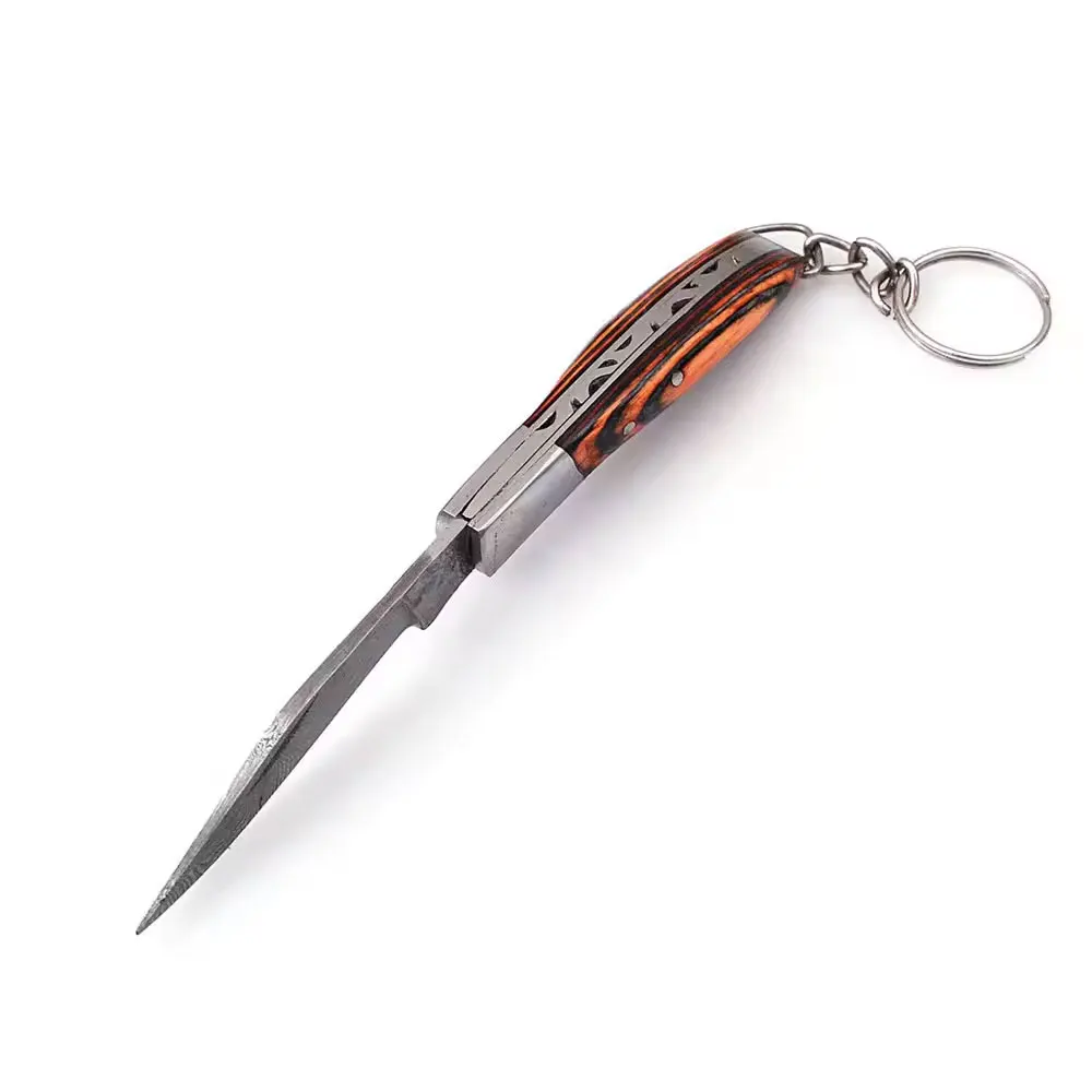 Multifunction Damascus Steel Folding Pockets Knife Keychains / Camping