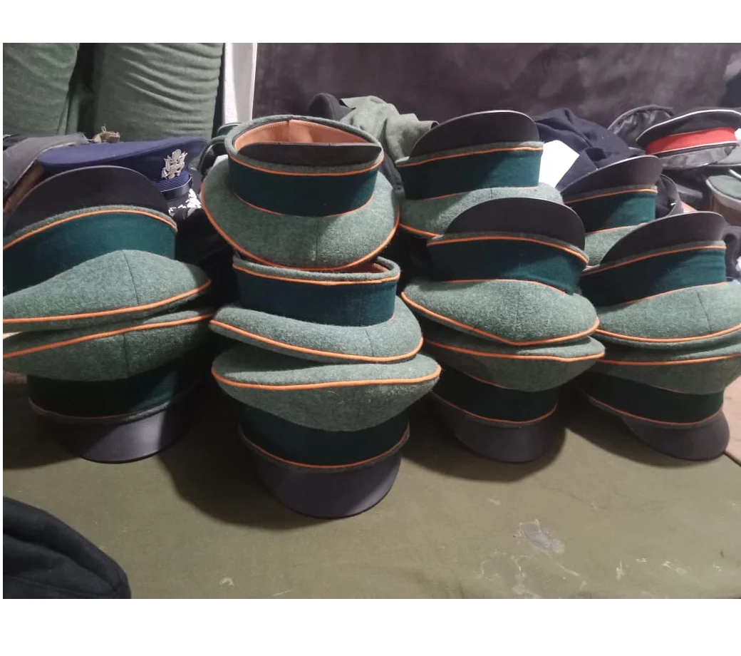 WW2 немецкие офицерские козырьки без знаков отличия-немецкие Элитные пехотные шерстяные шапки