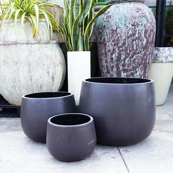 Grc Pots In Brownish Purple Durable And Beautiful Suitable For Planting And Flower Arrangement