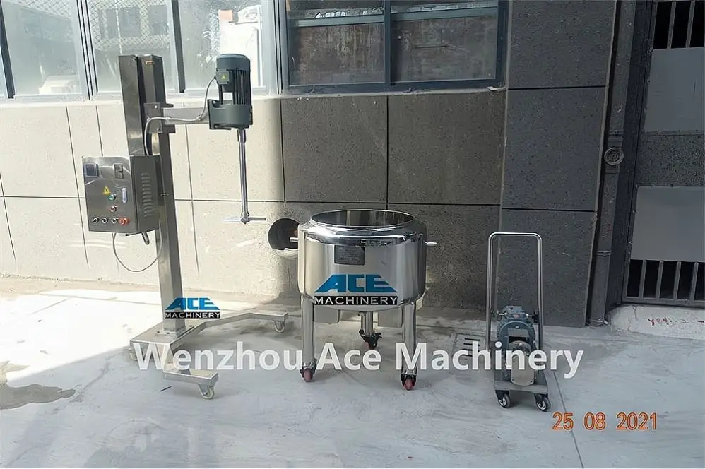 High Shear Emulsifier Homogenizer Mixer Cosmetic High Shear Mixer With Hydraulic Lifting
