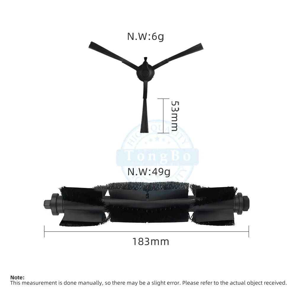 Main Roller Central Side Spin Edge Corner Brush Replacement Fit for Philipss R6 Slim Robotic Vacuum Cleaner Parts Accessories