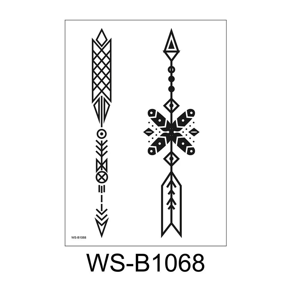 New Design Water Proof Geometrical Symbols Temporary Tattoo for Men & Women