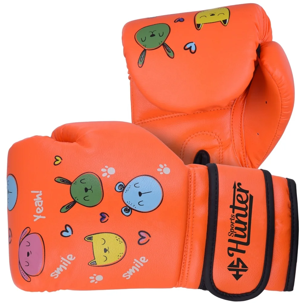Wholesale Custom Printed Pu Leather Boxing Gloves For Kids Pu Muay Thai