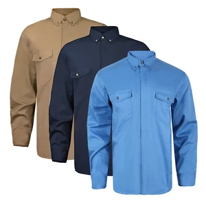 CAT2 Flame Retardant Work Shirt NFPA2112 Certified FR Button Down Shirt Fire-resistant Clothing for Electric and Oilfield Worker