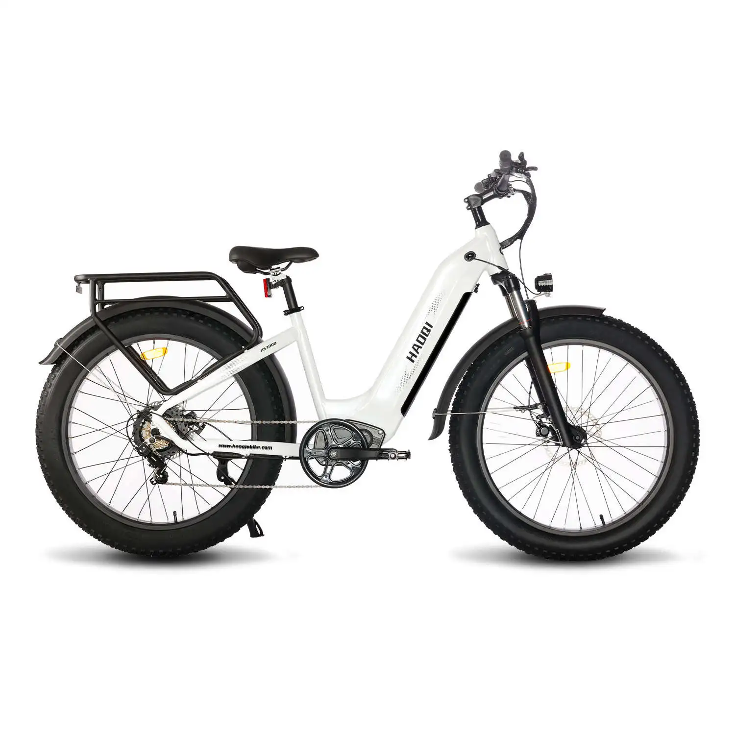 HAOQl All-Terrain White Eagle Elektro-Citybike – Vielseitiges E-Bike