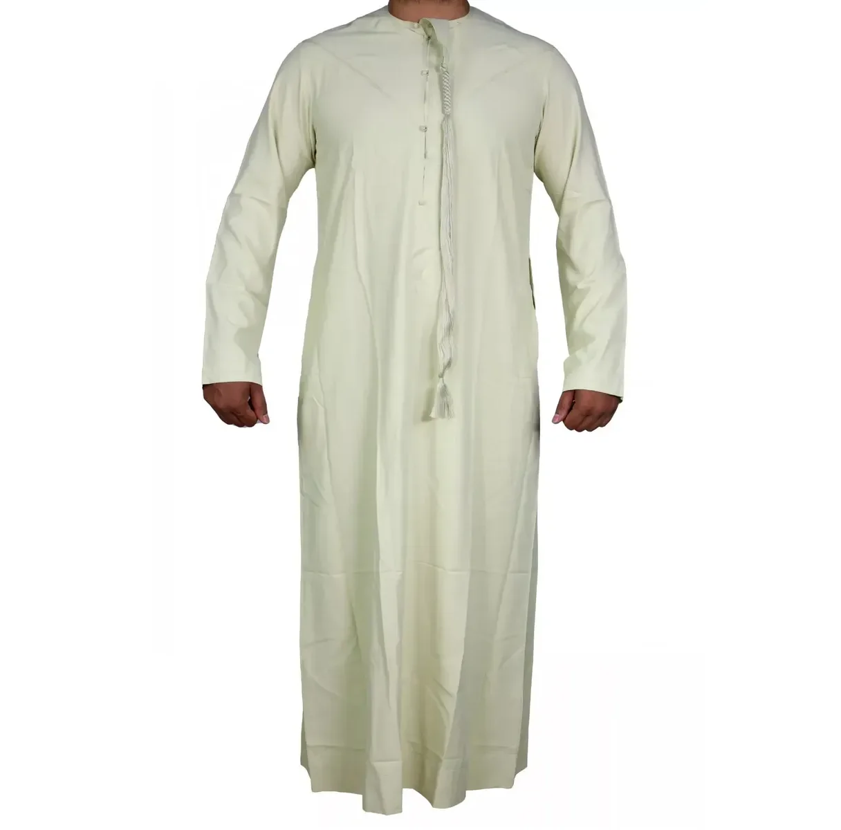 Wholesale Rate Men Muslim Abaya Thobes Floor Length Cotton Long Sleeve Breathable Elegant Four Season New Latest Design 2026