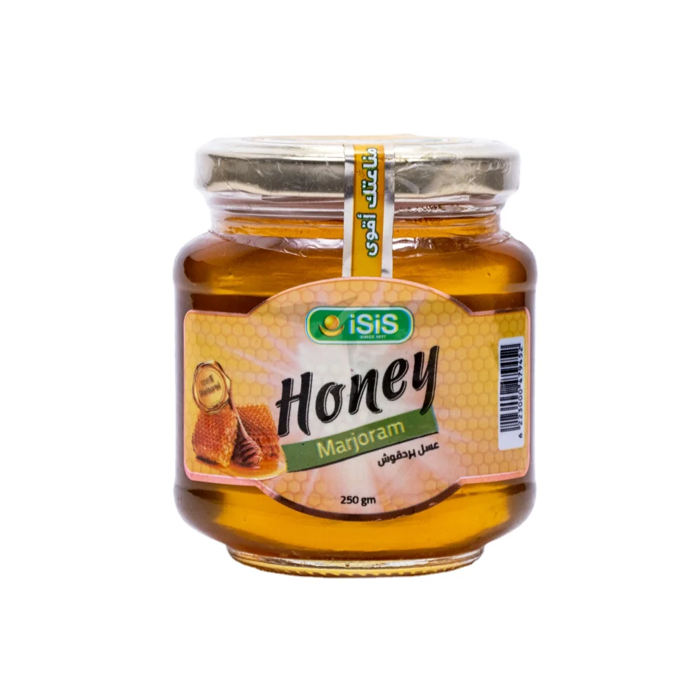 Мед с майораном 250 gm жидкие продукты из органического меда 100% натуральные для оптовой продажи банка каменщиком срок годности 2