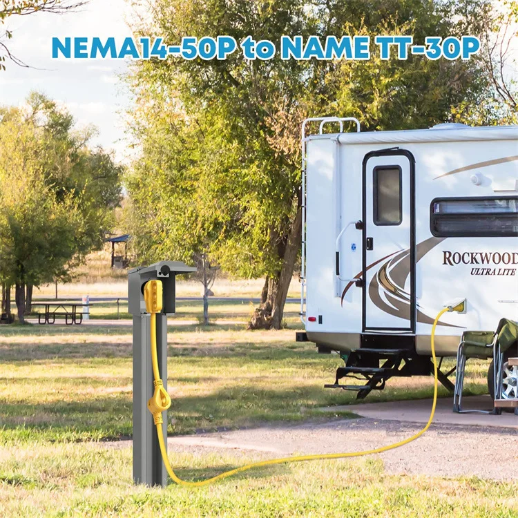 30a Enclosed Lockable Weatherproof Outdoor Electrical Box Rv Camper Travel Trailer Ev Power