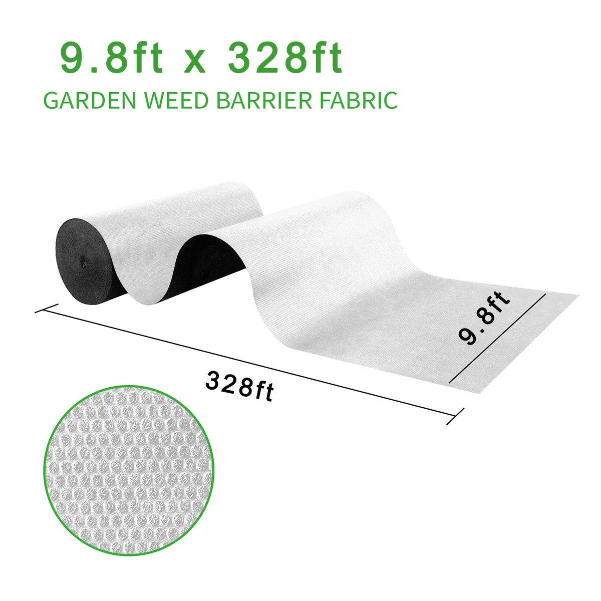 3m X 50m Weed Barrier Landscape Fabric Heavy Duty 9.8ft X 166ft Thicken