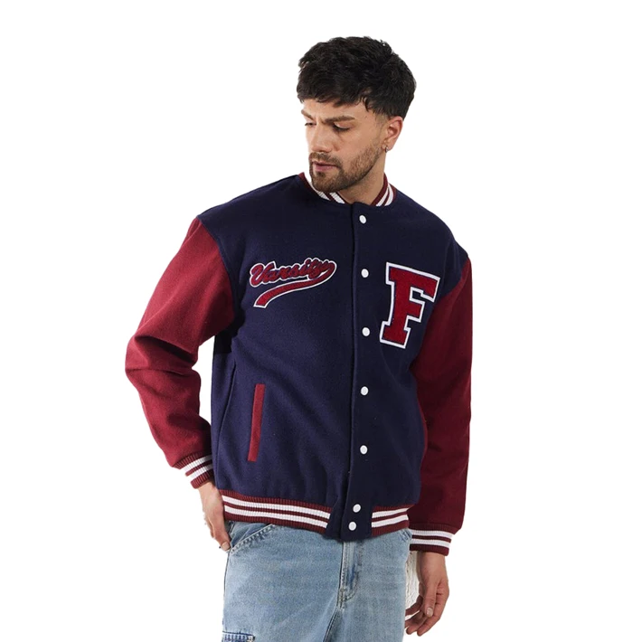 High Quality Varsity Oversized Fit Vintage Baseball Men's Jacket Custom Varsity Jacket Winter Jacket Men's Clothing FTI-VJ-011