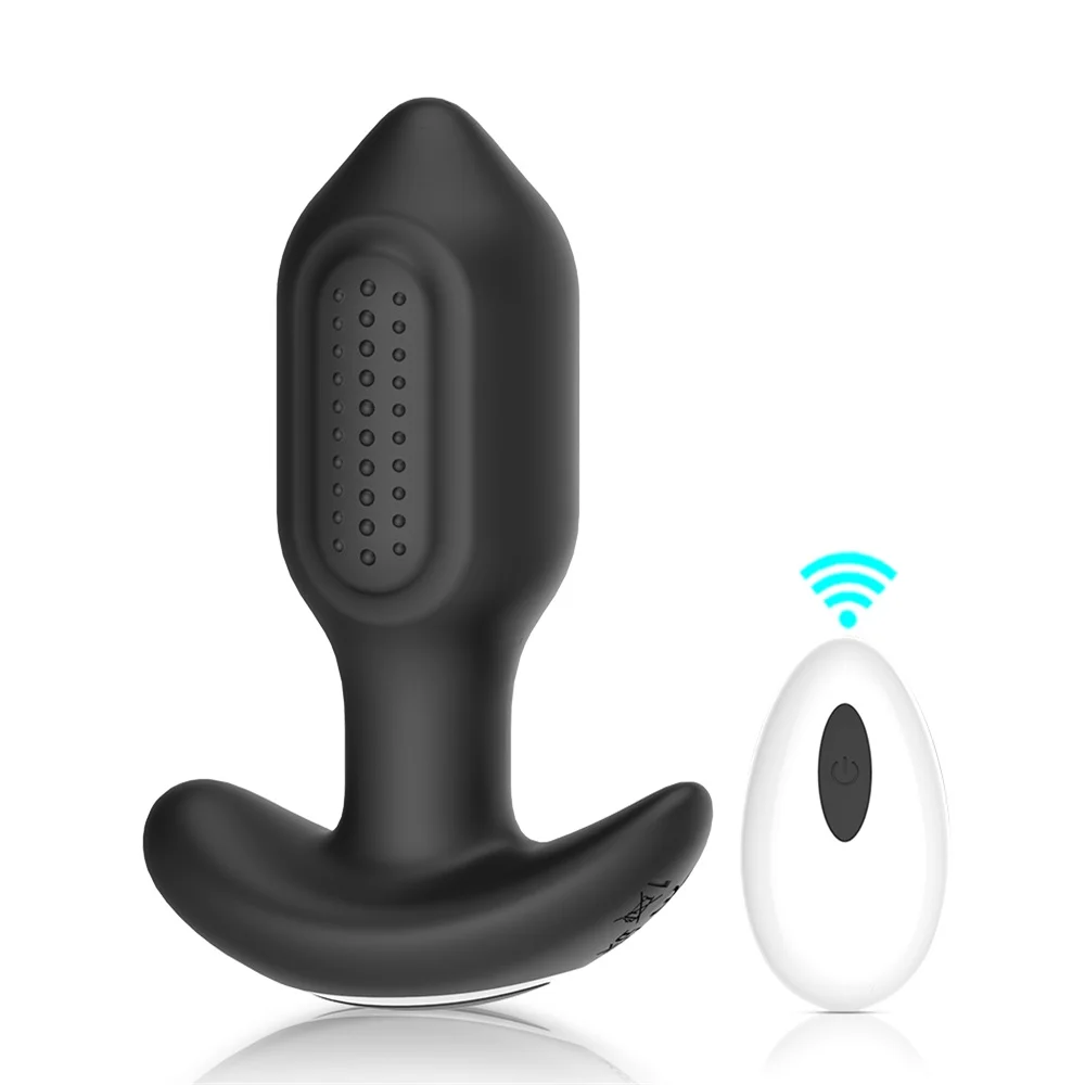 Vico 360° Rotating Anal Vibrator Silicone Butt Plug Anal Plug Men Prostate Massager Vibrator Sex Toys for Woman%