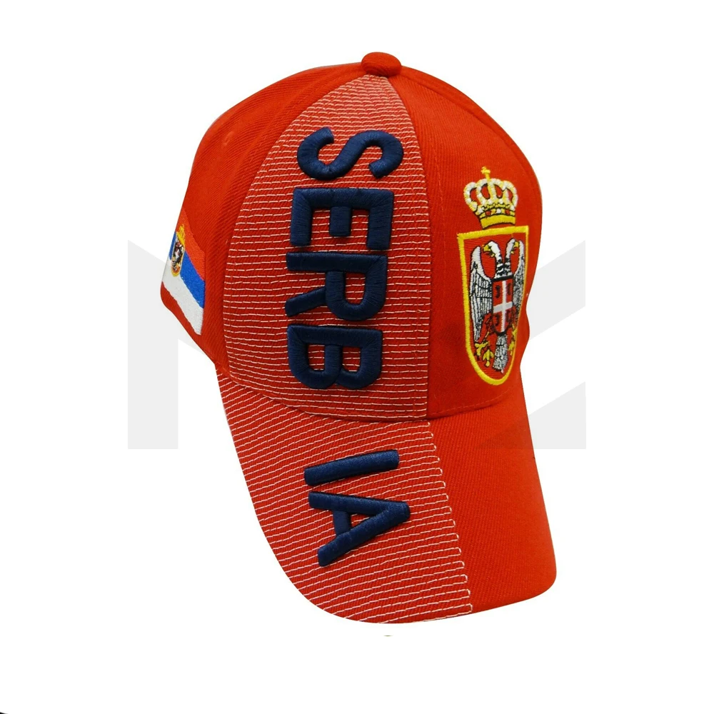 Рельефная шляпа с флагом Сербии