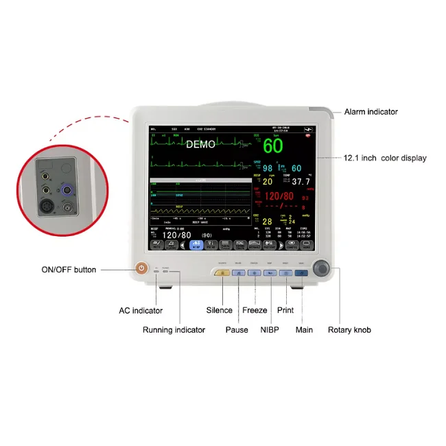Multi parameters Portable Veterinary Vet Vital Sign Monitor