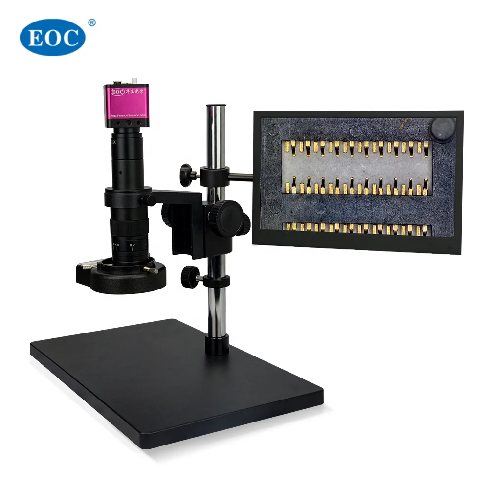 EOC HD 1080P Electronic Display Monocular Digital Microscope LED Light Source Video Type for Mobile Phone Repair ROHS Certified