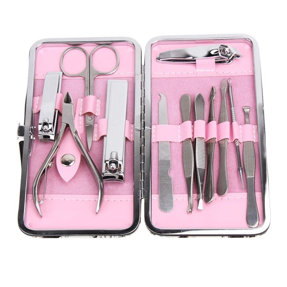 Professional Manicure Pedicure Kit Stainless Steel Tools Nail Clippers ...