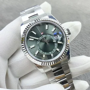 2026New Hot-selling 42mm Diameter Business Retro Watch Green Dial Stainless Steel Date Function Automatic Men's Mechanical Watch