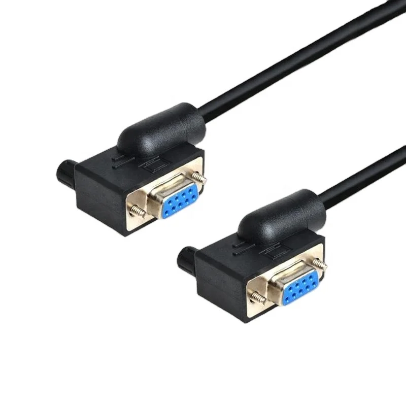 Custom Left Angle DB9 Pin to DB9 Right Angle Cable