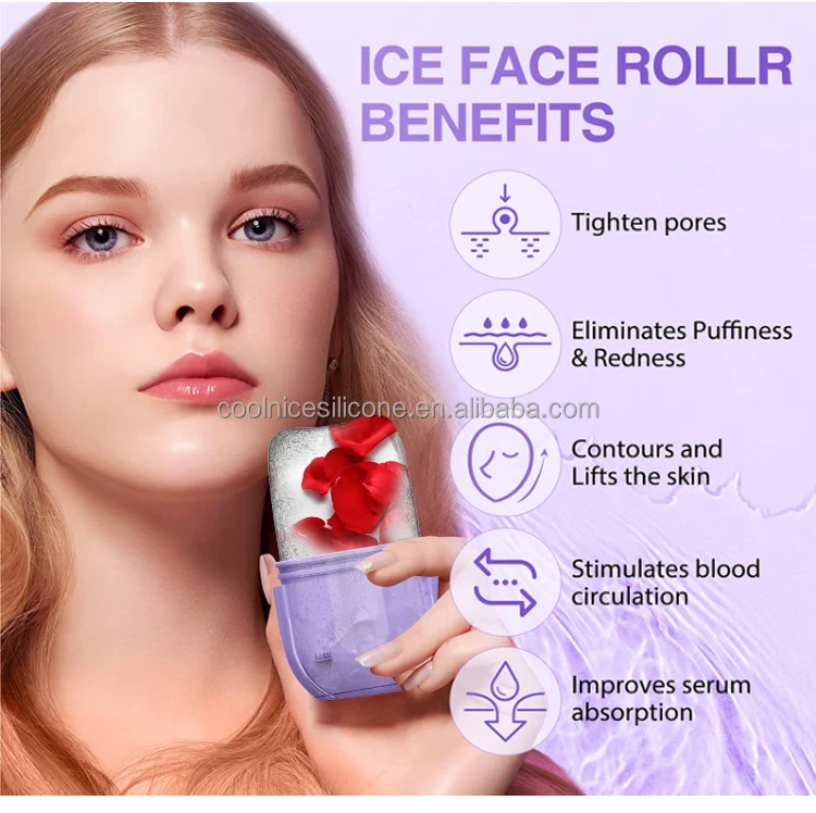 2022 Upgrade Facial Ice Cube Purple Jade Roller Custom Logo Jade Stone