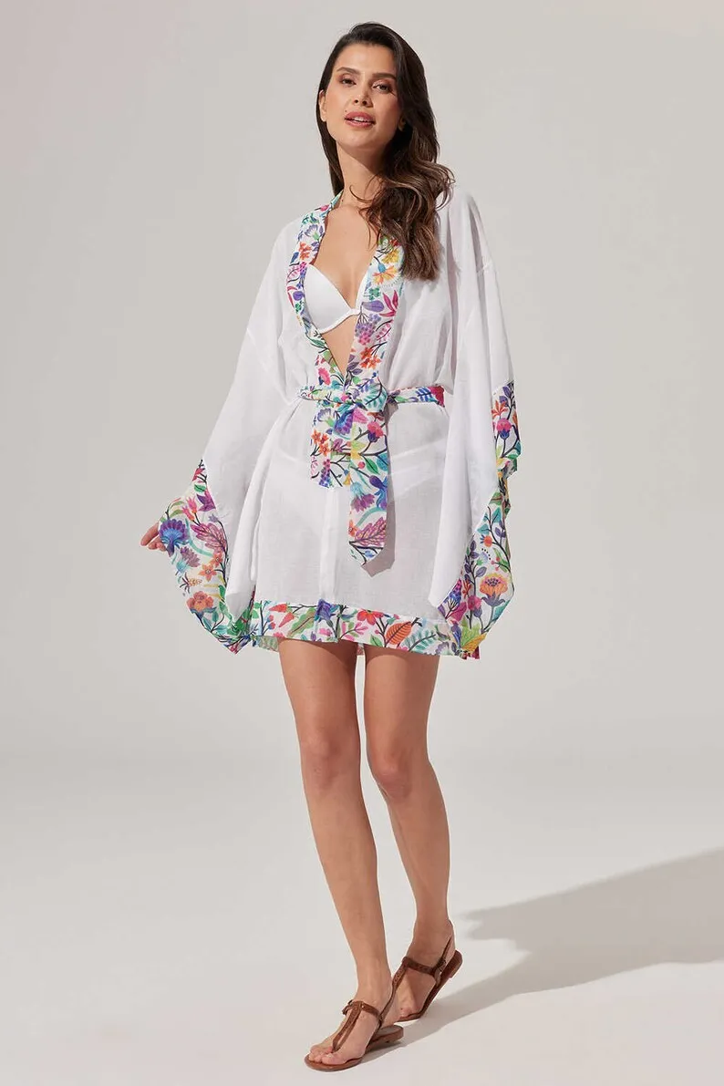 Women's Kaftan - Light and Airy - Loose Fit - V-Neck Beachwear main image 0