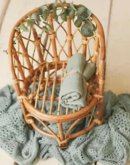 Newborn Kids Bedroom Furniture Rattan Sofa Chair Baby Photography Shoot  Newborn Photography Props Lounger Bed Natural Fiber