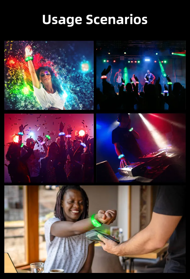 Events Wristbands Lighting Rgb Festival Craft Glow Rfid Remote Light