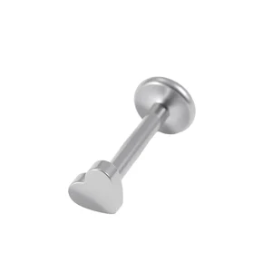 Love Heart Shape PVD Plated Titanium Body Jewelry for Nose Ear Lip Eyebrow Tragus Cartilage Piercing Gift