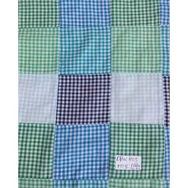 2024 натуральная Органическая клетчатая ткань окрашенная 100% хлопчатобумажная тканая текстильная мадра для девочек рубашки платья сумки лоскутные проекты