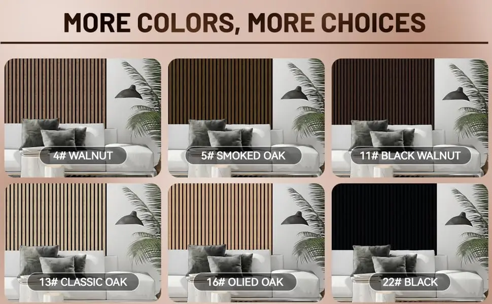 Modern Acoustic Slat Wood Panels Sound Absorbing Mosaics for Living Room Hotel Apartment Hospital School manufacture