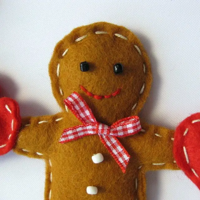 2021 Factory Pattern Felt Fabric Christmas Decoration Gingerbread Man