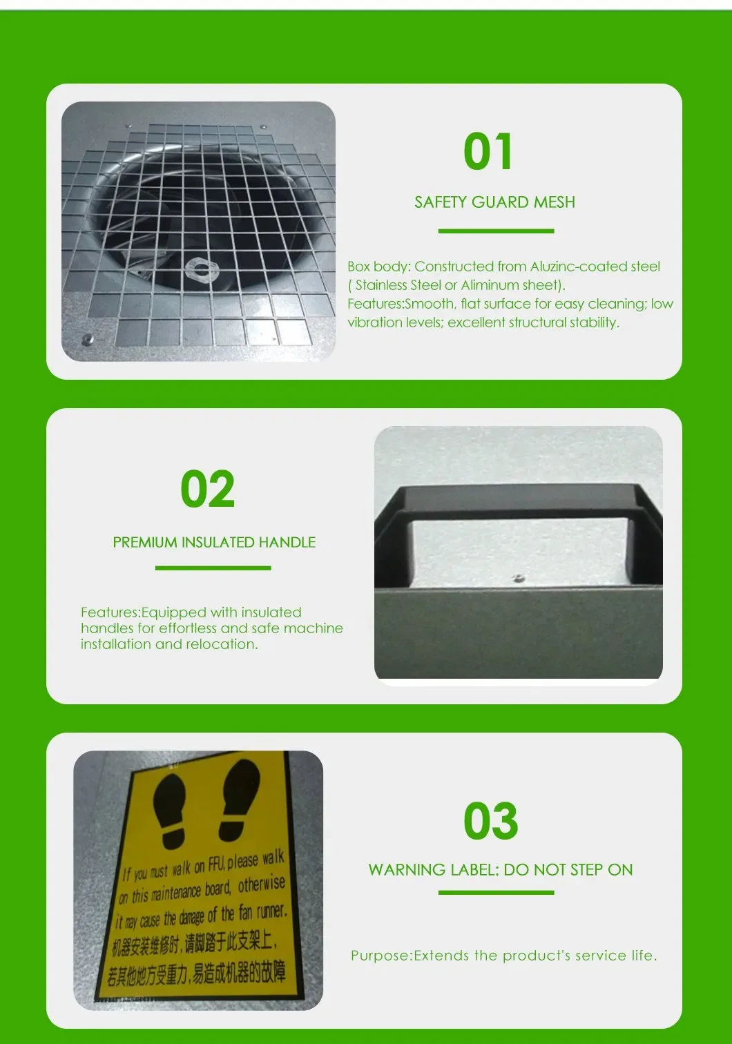 Hepa Fan, H14, FFU, 99.995% - detail 4