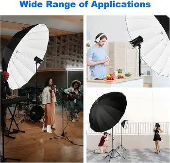 Godox 75in 190cm White Reflective Umbrella Large Reflective Umbrella for Photography Video Studio Potrait Shooting detail image