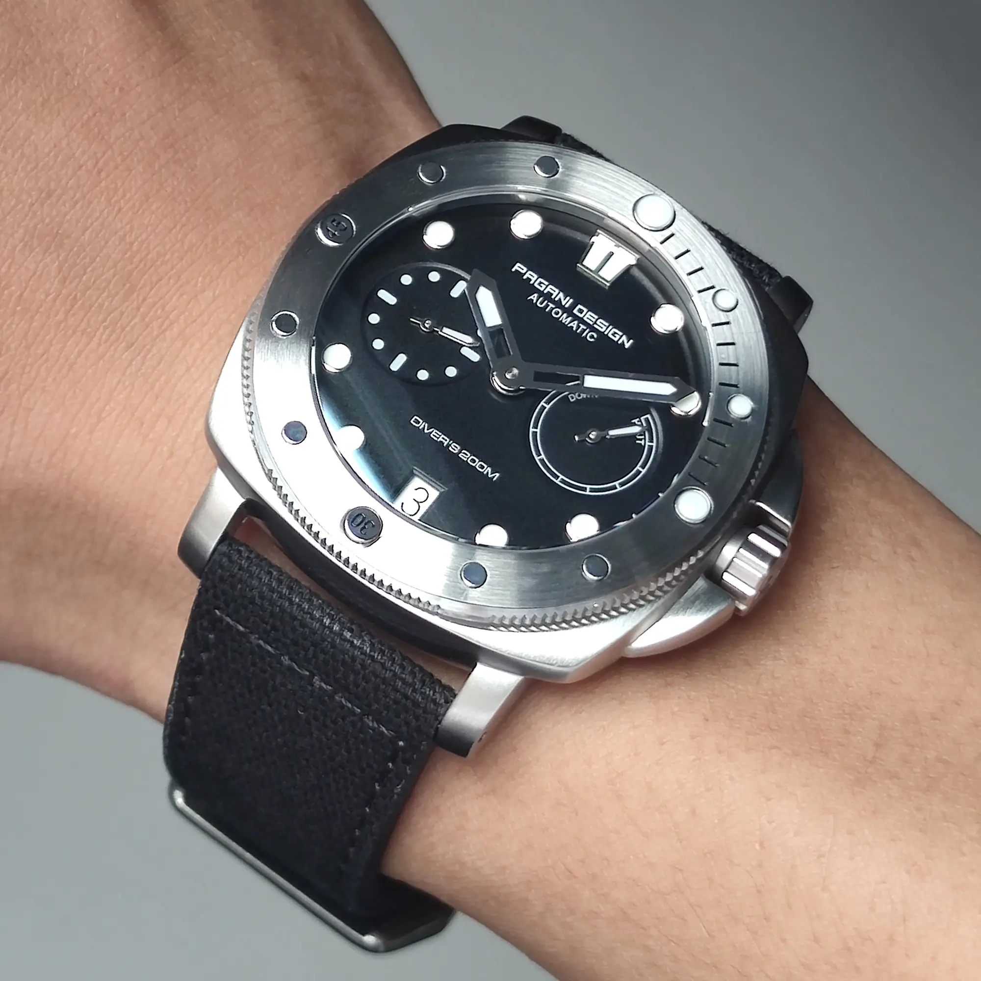 PAGANI DESIGN 1767 NEW Mens Sports Automatic Mechanical Watches Sapphire Stainless Steel 20Bar Diving Clock Montre Homme