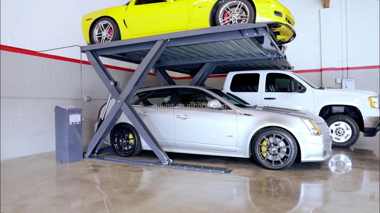 Hot Selling Hydraulic Scissor Car Stacker Mid Rise Scissor Car Parking ...