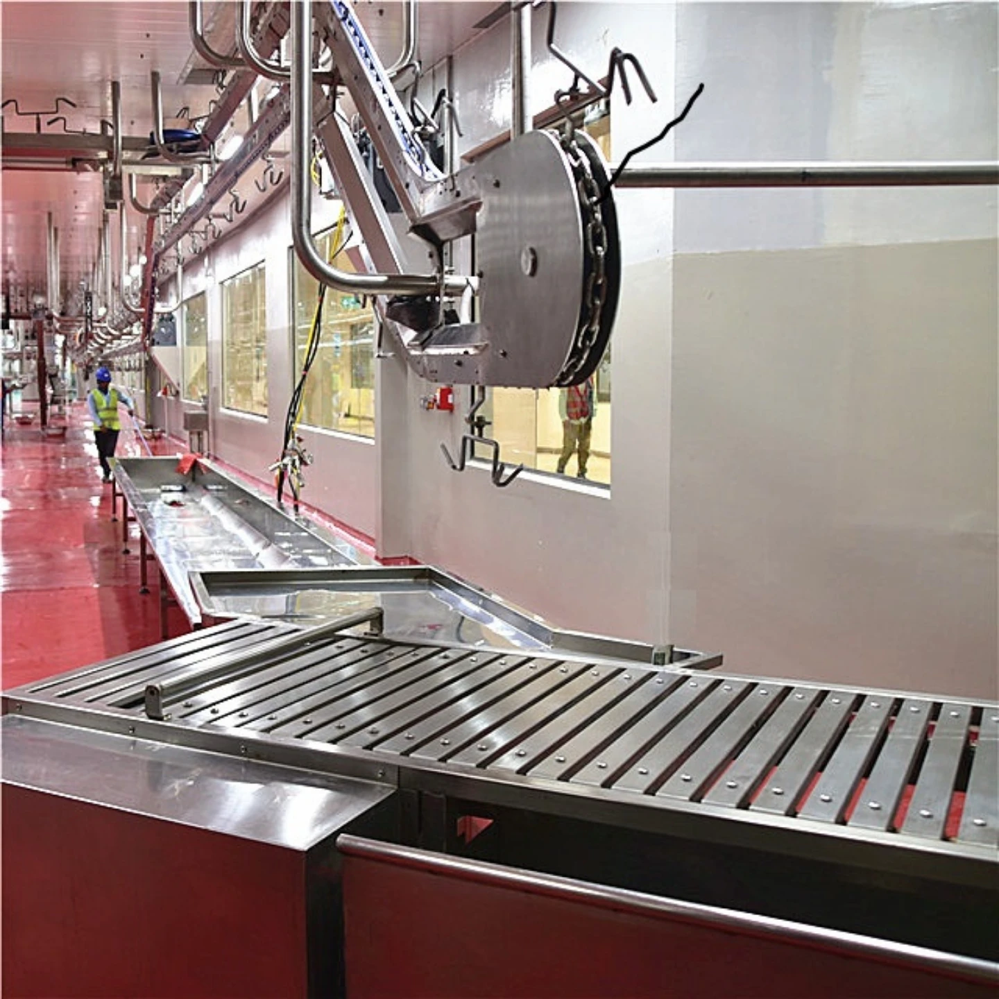 Sheep goat automatic slaughtering and meat processing production line halal compliant slaughterhouse equipment