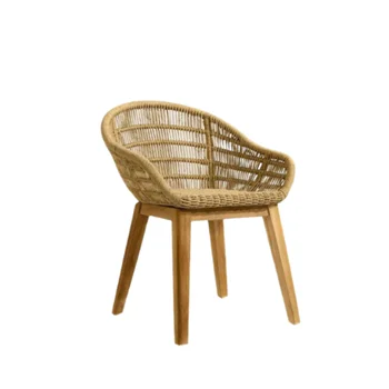 High Quality Rattan Wicker Chairs Dining Chairs With Backrest Outdoor ...