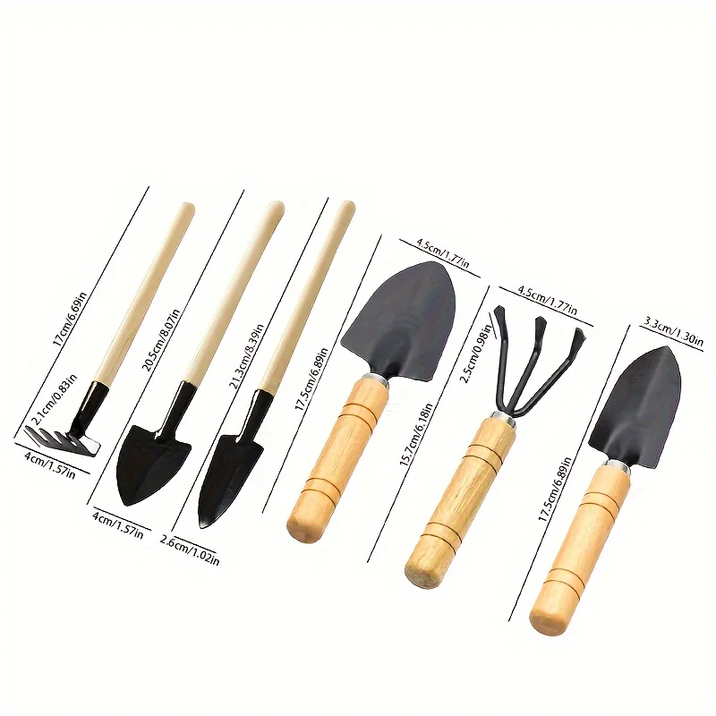 3pcs Set Garden Tools Set Rake Tip Shovel Mini Succulent Plant Loose Soil Flower Shovel Gardening With Handle Gardening Digging