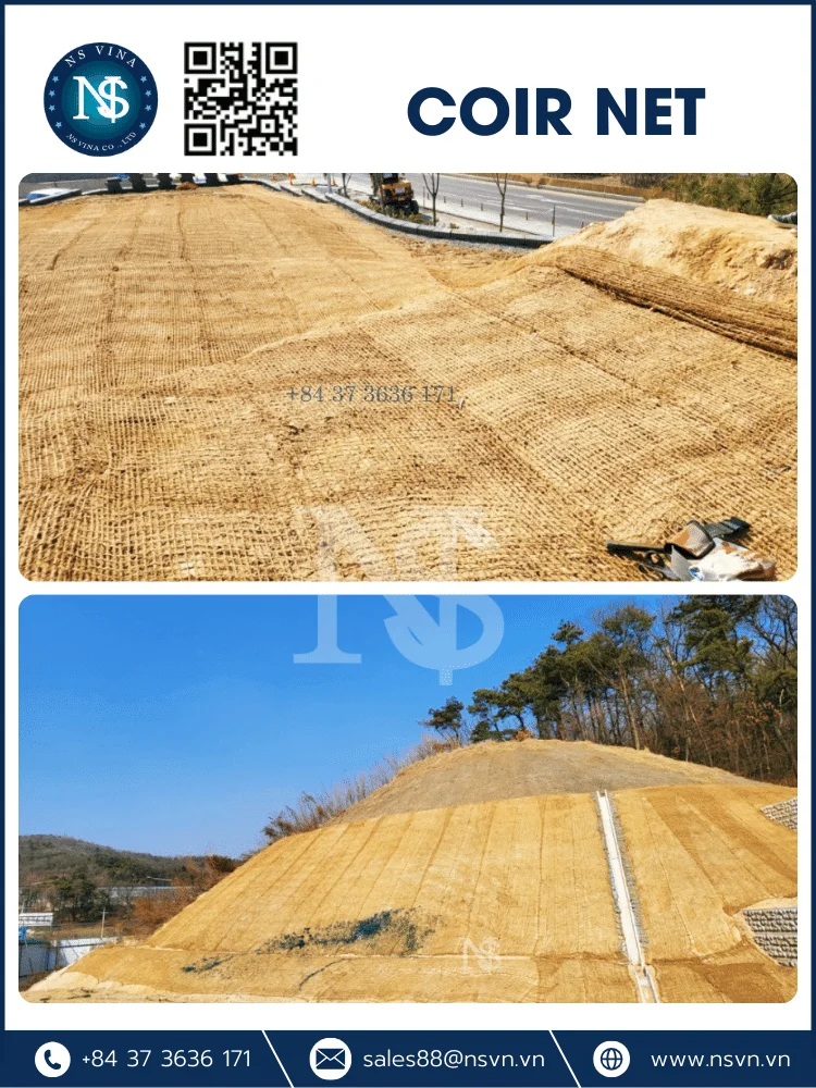 Coir Net From Coir Fiber Coir Rope Made From Custom Size Thickness Eco