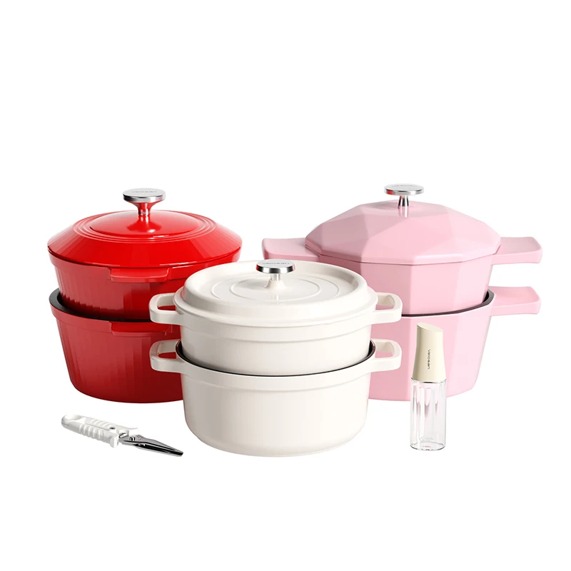 8 шт. набор эмалированной чугунной