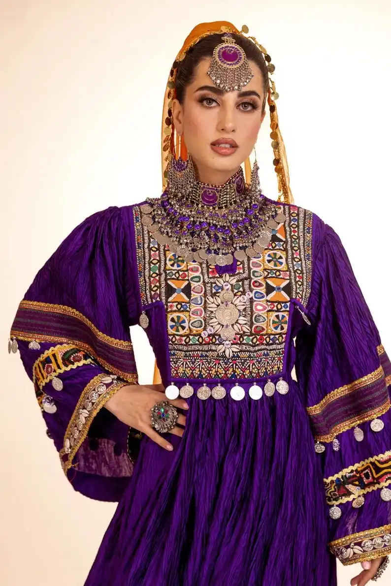 HOT SELLING WEDDING and PARTY WEAR AFGHAN DRESSES for WOMENS PREMIUM QUALITY WOMEN'S AFGHAN KUCHI DRESS