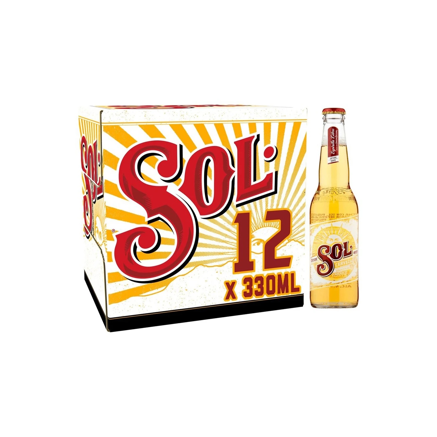 Sol Beer Mexican Lager 4.5% Abv Bottles - 12-330 Ml - Buy Sol Beer ...