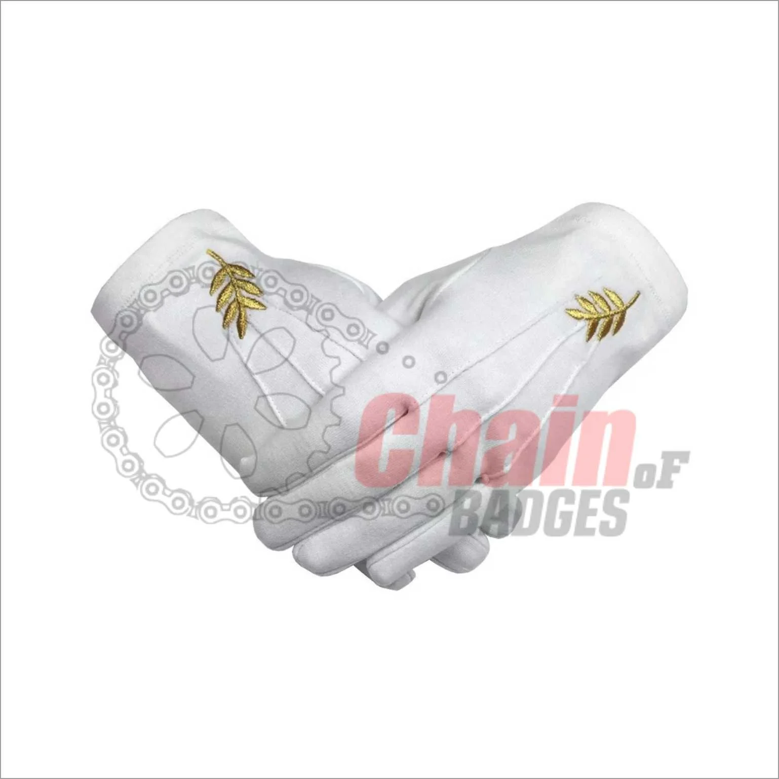 Качественная масонская перчатка из 100% хлопка, белая масонская перчатка с накладкой на заказ, по требованию