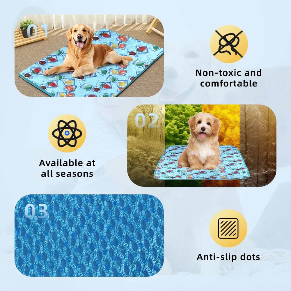 Self Cooling Gel Pet Mat for Dogs Cats No Need Electricity or Refriger - product detail 3