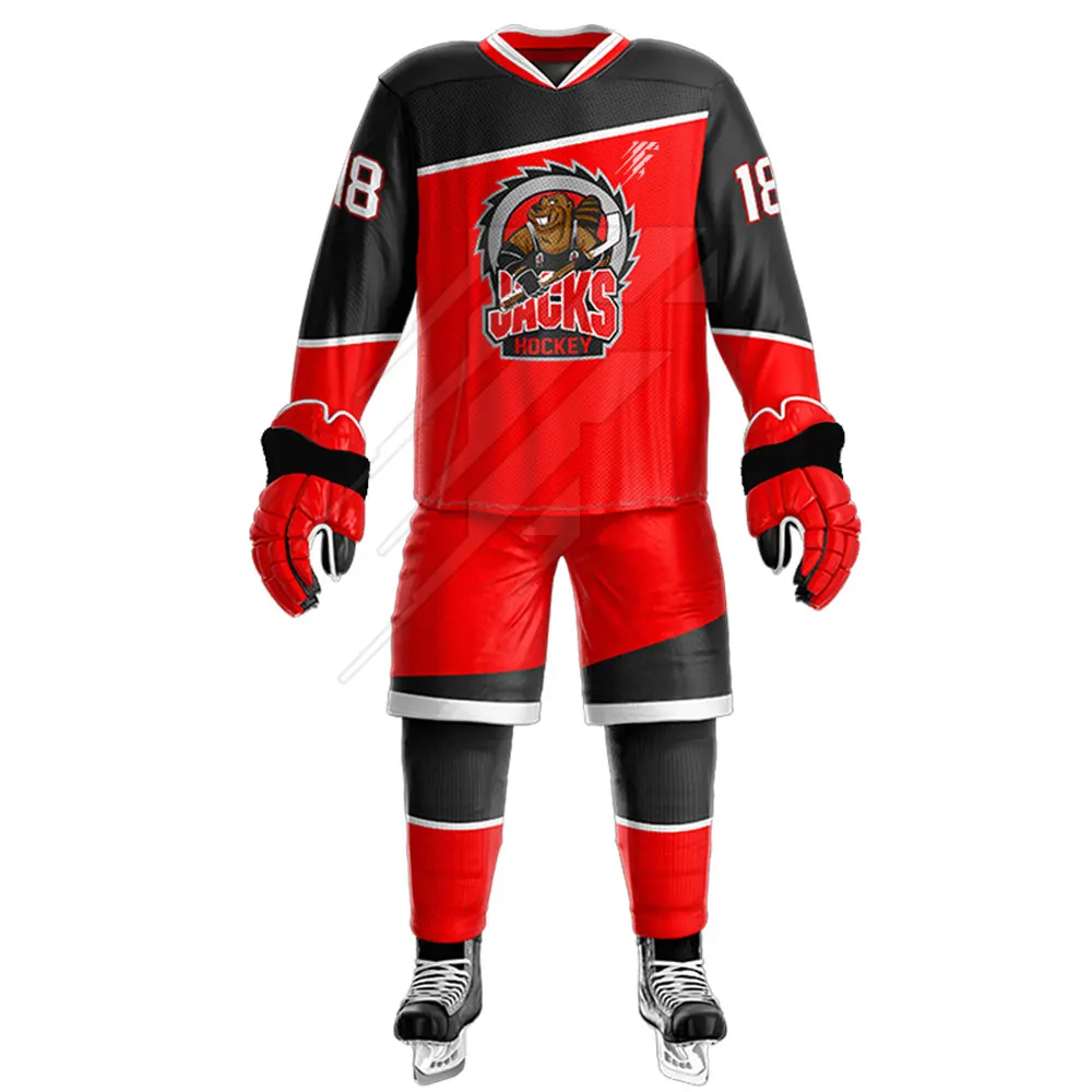 OEM Custom Logo Sublimated Hockey Wear Cheap Sport Team Ice Hockey