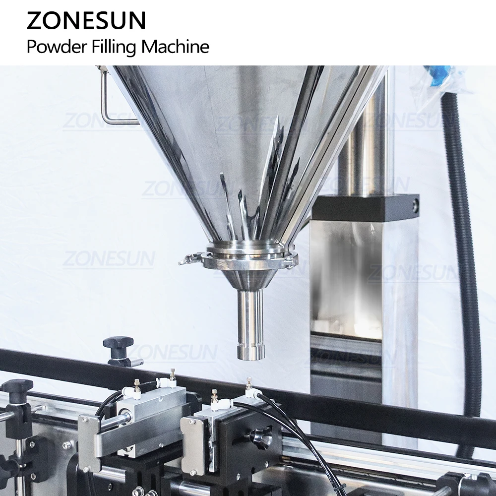 ZONESUN ZS-FM5A Automatic Auger Dry Milk Protein Powder Filler Talc Powder Bottle Filling Machine With Screw Conveyor Feeder