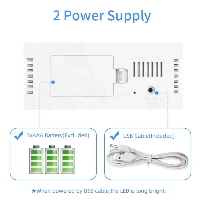Hot Sale Decoration Gift Modern Desk Table Led Digital Snooze Alarm Mirror Clocks for Home Office