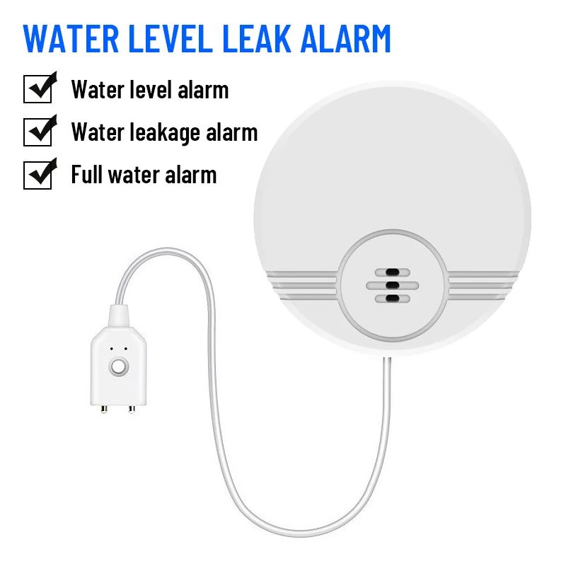 Wireless 135DB Water tank Overflow Low Battery Reminder Alarm  Funny Water Leak Detection Alarm for Home